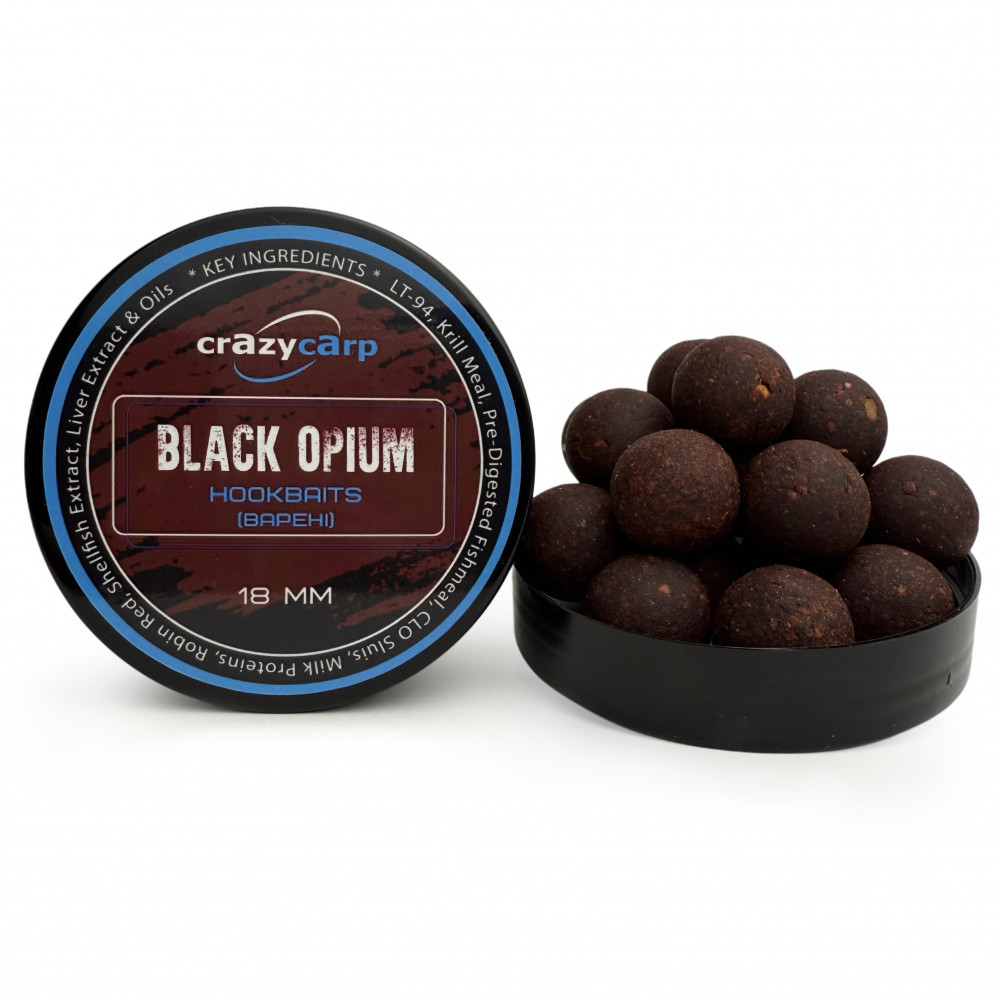 Насадочні бойли Crazy Carp Platinum Hookbaits Black Opium 15мм 125г, фото 1