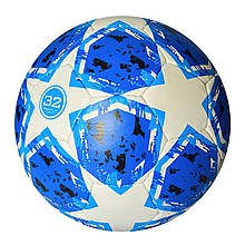 Футбольний м'яч 2500-109 розмір 5, (ПУ 1,4 мм), ручна робота, 32 панелі, 400 г синій (IGR24)