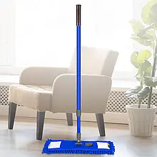 Швабра з мікрофібри Szenilowy Lux з телескопічною ручкою 43 см, Синій (DRK)