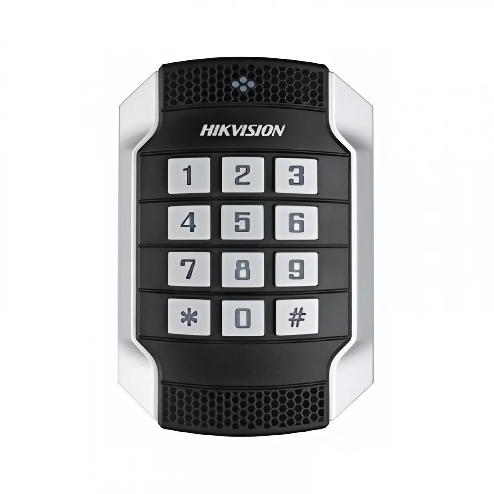 RFID Зчитувач доступу за карткою/паролем Hikvision DS-K1104MK Mifare захист IP65 (00-00000160)