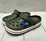 Дитячі сабо крокси crocs Luck line 31 20 см хакі, фото 4