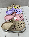 Дитячі сабо крокси crocs Luck line 31 20 см бежеві, фото 5