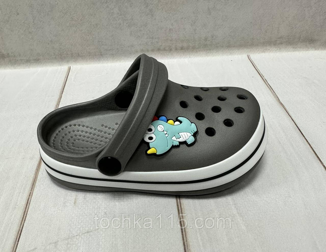 Дитячі сабо крокси crocs Luck line 24-29 сірі