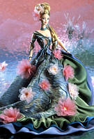 Колекційна лялька Барбі "Кушинка"/Water Lily Barbie Doll Claude Monet Limited Edition (1997), фото 4