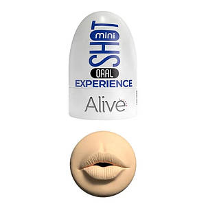 Кишеньковий мастурбатор Alive Mini Shot Oral Experience у вигляді рота