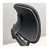 Офісне крісло сітчасте з підголівником Декарт Richman чорного кольору, фото 9