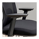 Офісне крісло сітчасте з підголівником Декарт Richman чорного кольору, фото 10