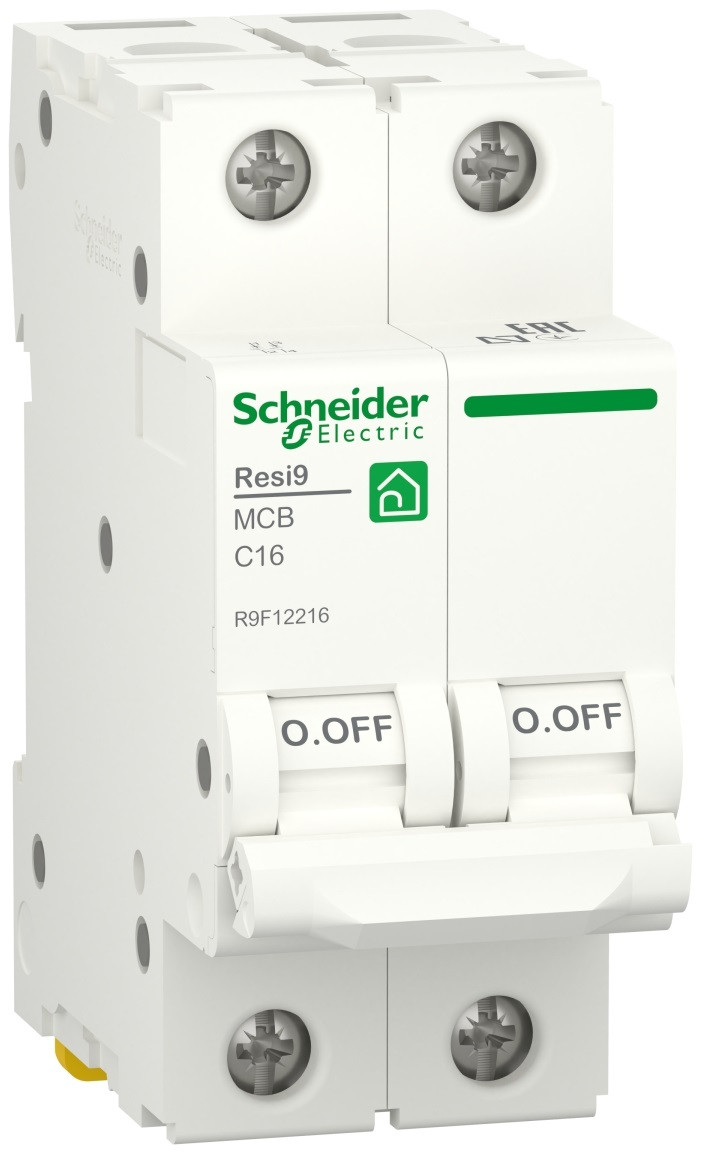 АВТ ВИМ RESI9 6kA 2P 16A C, Schneider Electric