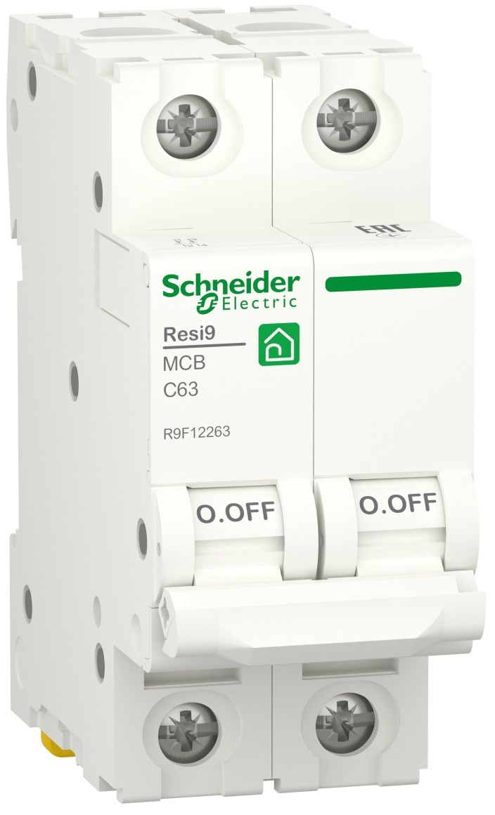АВТ ВИМ RESI9 6kA 2P 63A C, Schneider Electric