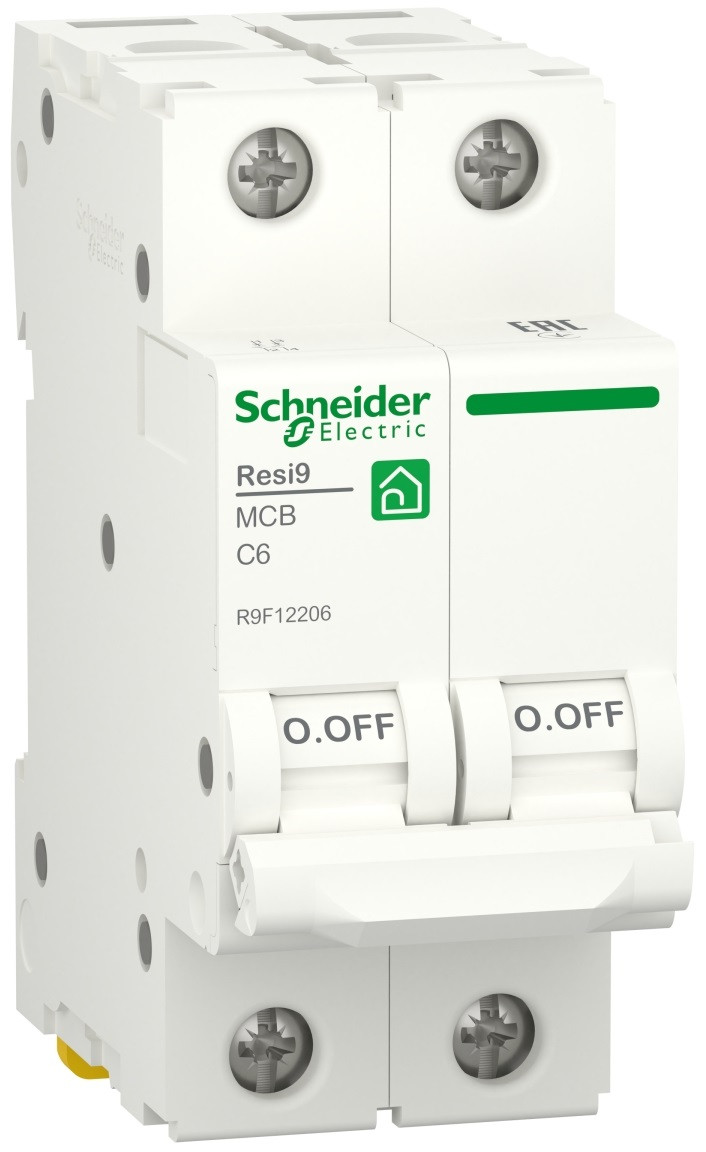 АВТ ВИМ RESI9 6kA 2P 6A C, Schneider Electric
