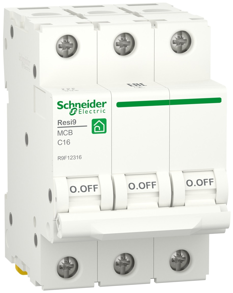 АВТ ВИМ RESI9 6kA 3P 16A C, Schneider Electric
