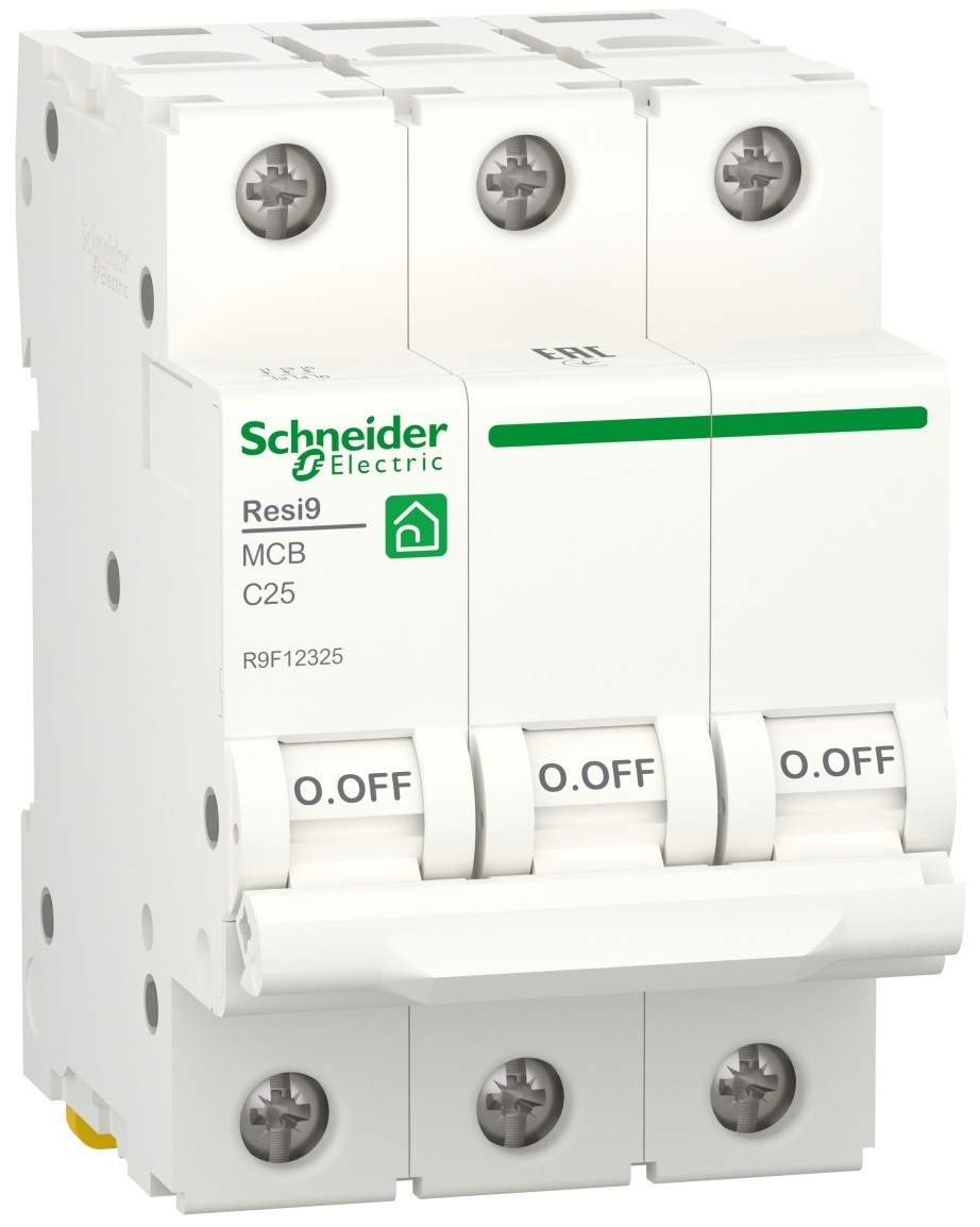 АВТ ВИМ RESI9 6kA 3P 25A C, Schneider Electric