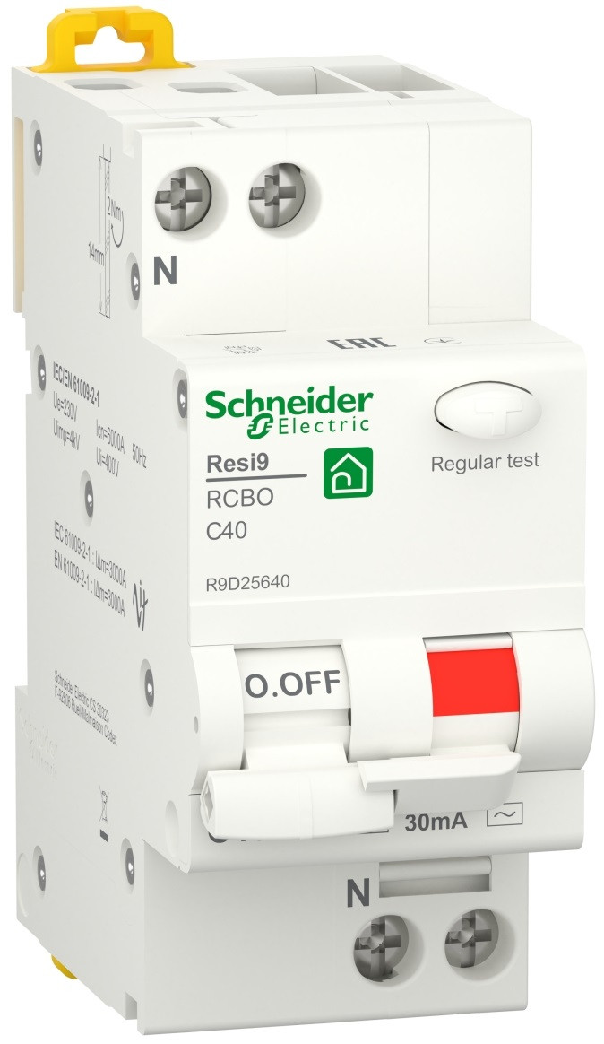 ДИФ АВТ RESI9 6kA 1P+N 40A C 30mA АC, Schneider Electric
