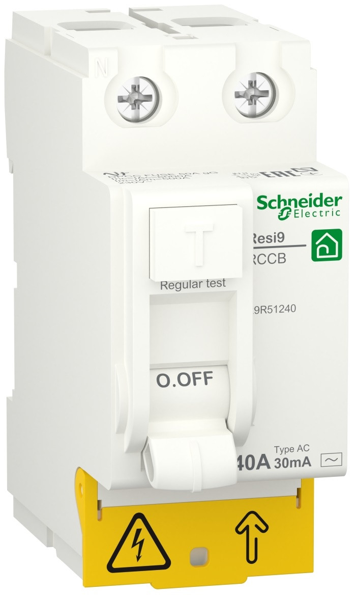 ДИФ РЕЛЕ RESI9 2P 40A 30mA АС, Schneider Electric