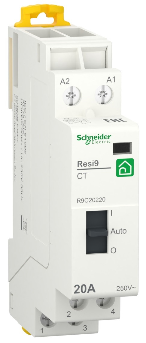 КОНТАКТОР RESI9 1P+N 20A 2NO ~ 230 В/50 Гц, Schneider Electric