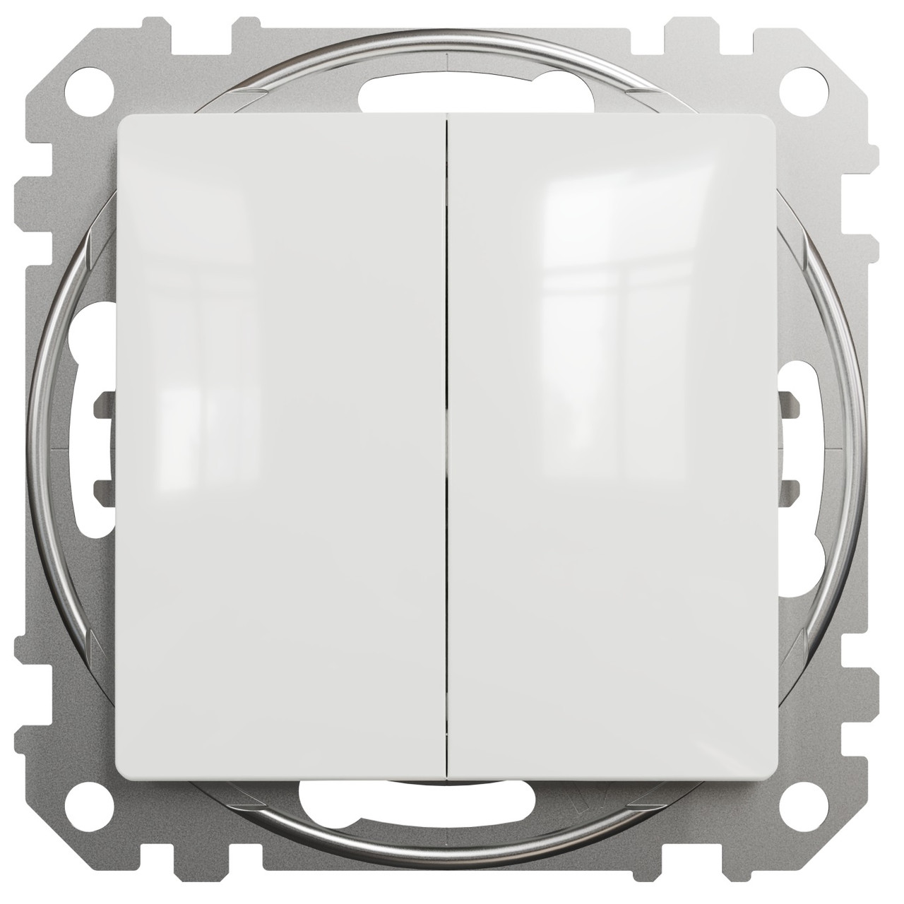 Двоклавіш перемикач Білий Sedna Design, Schneider Electric