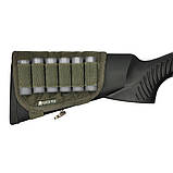 Патронташ на приклад на 6 патронів .12 калібру для дозарядки Патронташ Marck-men на приклад для дозарядки. Чорний, фото 7