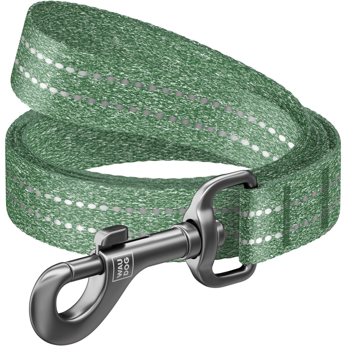 Повідець 500 cм 25 мм Waudog Re-cotton зелений з відновленої бавовни для собак, фото 1