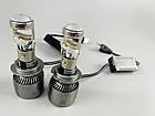 Лампа світлодіодна комплект 2 шт. 12 V 90 W set (реальних ватів) LED + лінза + цоколь H7, фото 2
