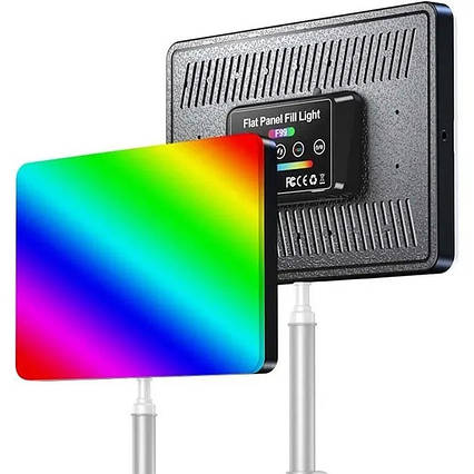 Прямокутна led rgb лампа для фото відео та відео зйомки з регулюванням яскравості 22.5х16см, фото 1