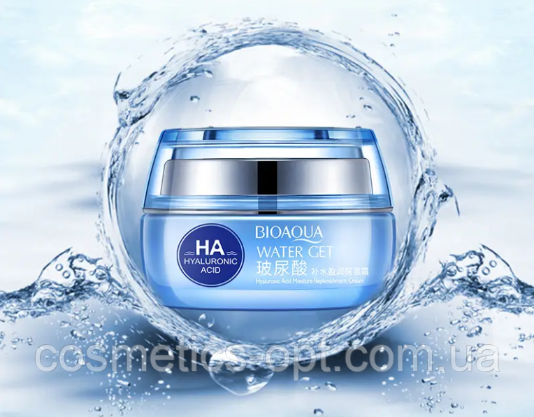 Зволожуючий крем з гіалуронової кислотою BioAqua Water Get Hyaluronic Acid Cream, 50 г