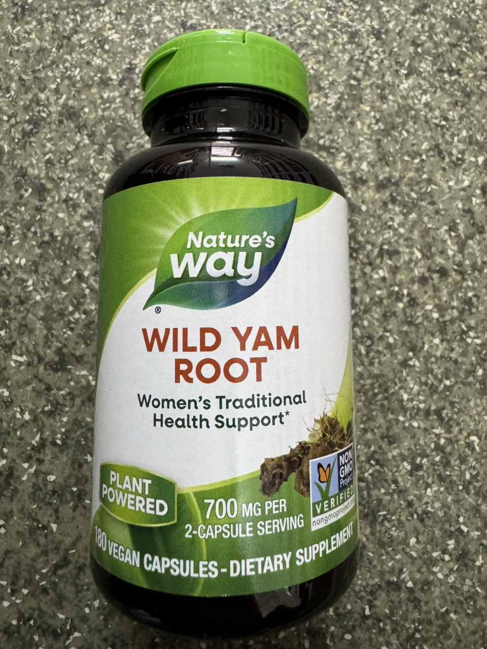 Дикий Ямс, nature's Way, Wild Yam Root, 700 мг, 180 капс, фото 1