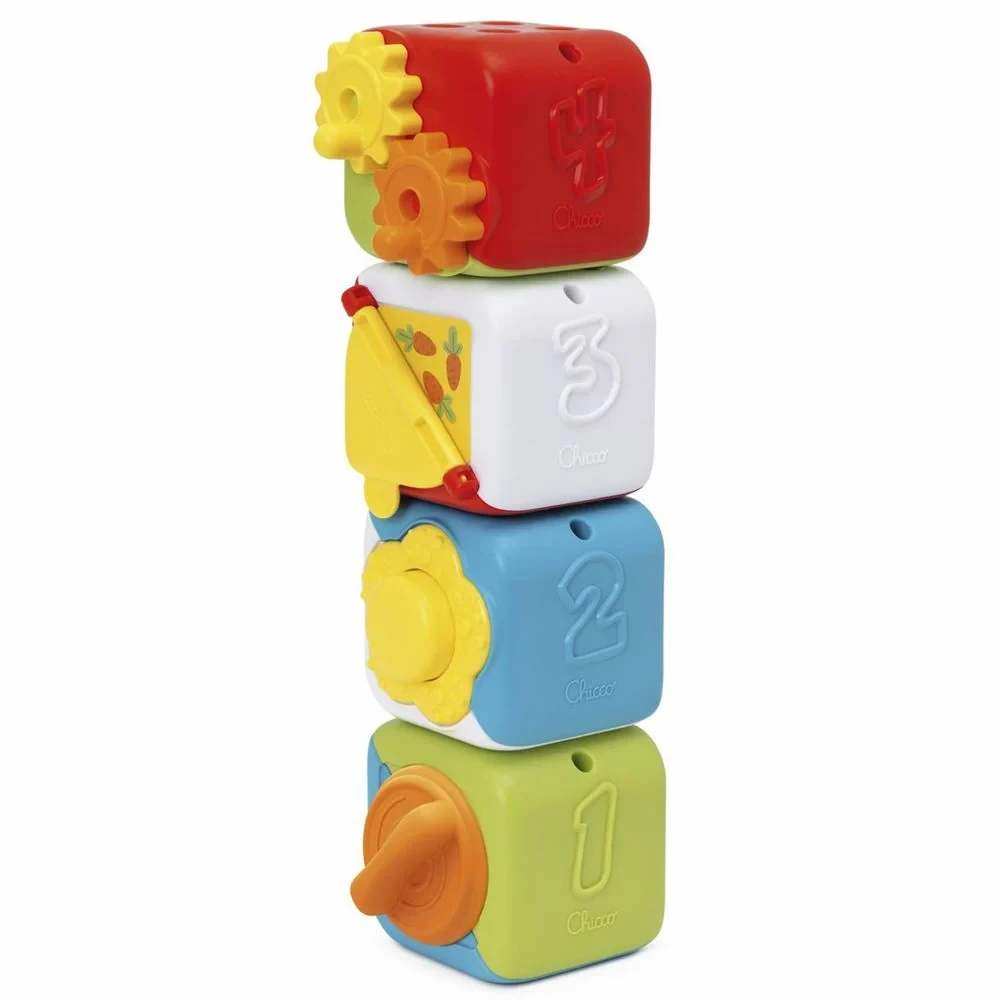 Chicco Іграшка 2 в 1 "Мультисенсорні кубики Монтессорі", фото 1