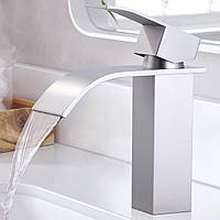 Змішувач для ванної кімнати iVIGA Одноважільний водоспадний кран із неіржавкої сталі для раковини