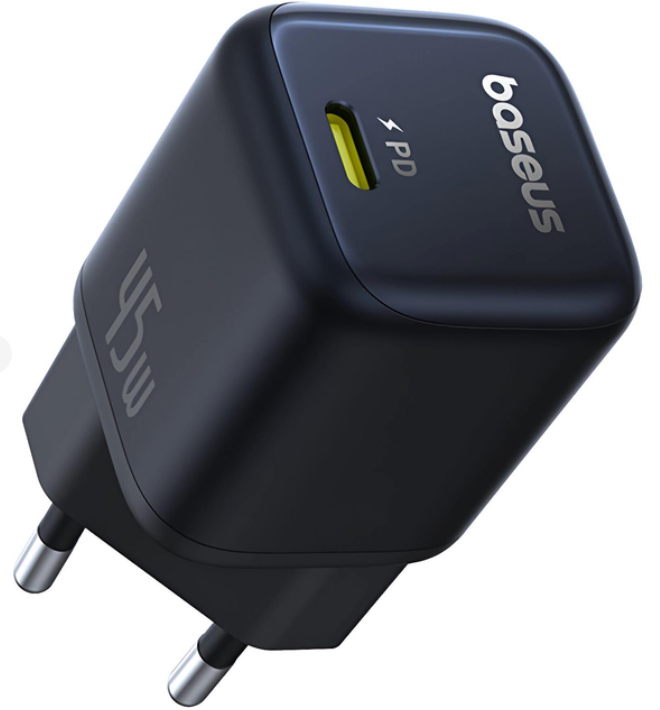 Мережевий зарядник пристрій Baseus PicoGo GaN Fast Charger 1C 45W EU Cosmic Black