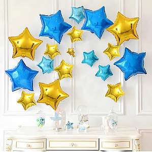 Набір із кульок Зірковий випуск жовто-блакитний