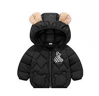Дитяча куртка весна-осінь із вушками ведмедик