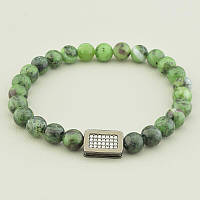 Браслет із натурального каменю Цоізит 22 см