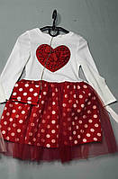 Сукня дитяча для дівчини червоне 116 см