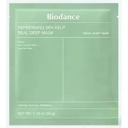 Заспокійлива гідрогелева маска для обличчя Biodance Refreshing Sea Kelp Real Deep Mask 1шт./34g, фото 1