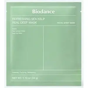 Заспокійлива гідрогелева маска для обличчя Biodance Refreshing Sea Kelp Real Deep Mask 1шт./34g