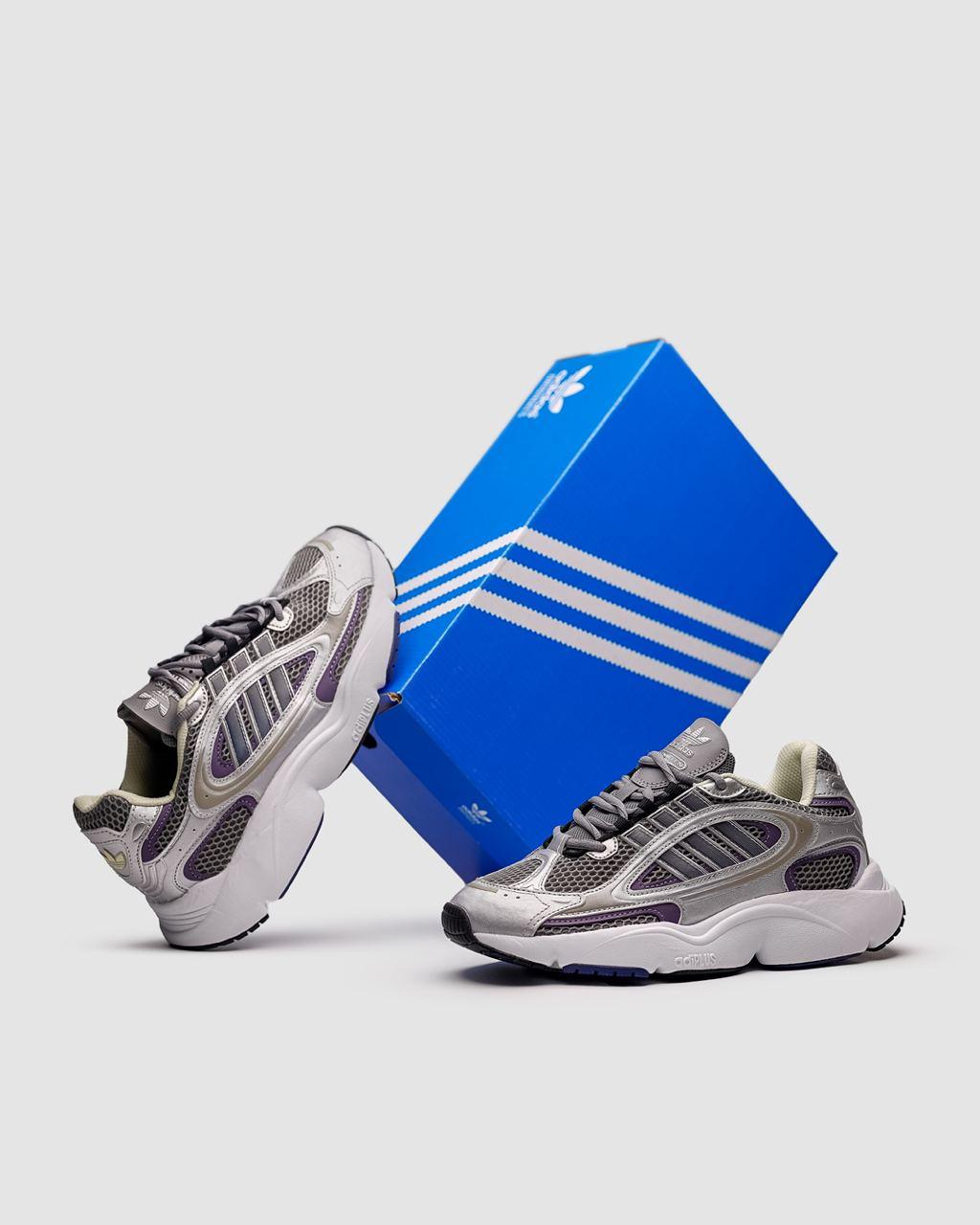 Кросівки чоловічі сірі Adidas Ozmillen Silver Purple Blue (17473), фото 1