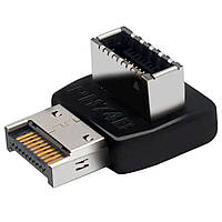 Кутовий адаптер USB 3.1 Type-C на Type-E 10 Гбіт/с для материнської плати 74B Чорний