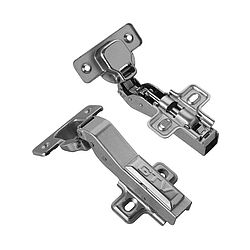 Завіса меблева кутова GTV 30 з дотягом D-35 планка H0 ZM-HCKT3D-BE-S