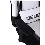 Комп'ютерне крісло DEUS Storm White ЧОРНО-БІЛЕ (екошкіра преміум-класу + вставки з екокарбону), фото 8