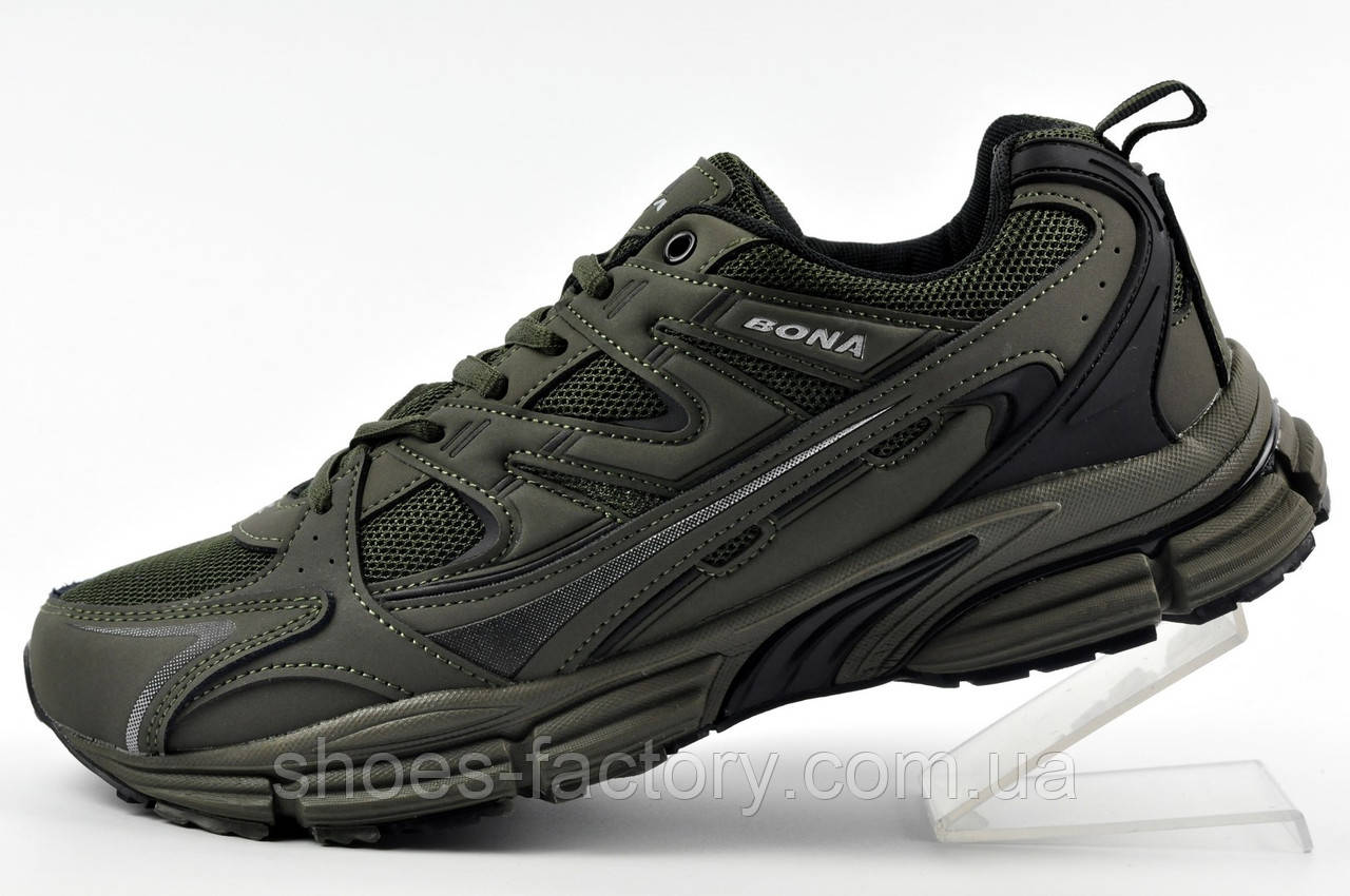 Кросівки чоловічі Bona зелені 972B сітка