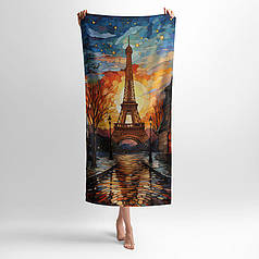 Рушник з принтом «Ейфелева вежа. Мозаїка. Eiffle Tower mosaic art»