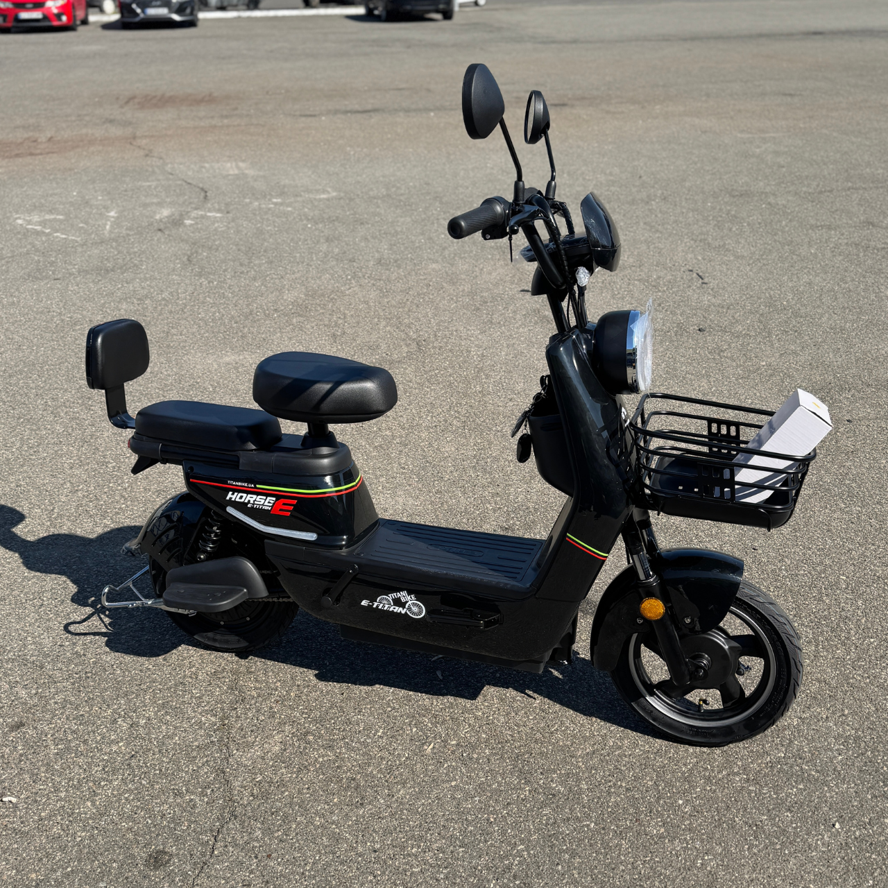 Електроскутер 14" Hoсk 1000W, 60V/20A велоскутер аккумуляторний, світло LED Чорний