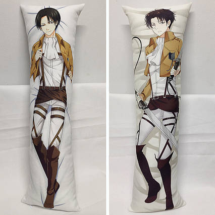 Дакімакура Атака Титанів Леві Аккерман (54см х 18см) / Attack On Titan | Аніме подушка