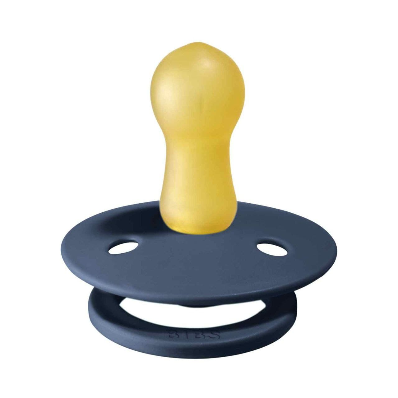 Пустушка BIBS Colour Latex Round (кругла)  від 6міс - Steel Blue, фото 1