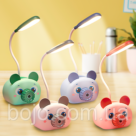 Дитяча настільна USB лампа A38-1 (з підставкою для ручок та точилкою для олівців) EL-2178 (237), фото 1