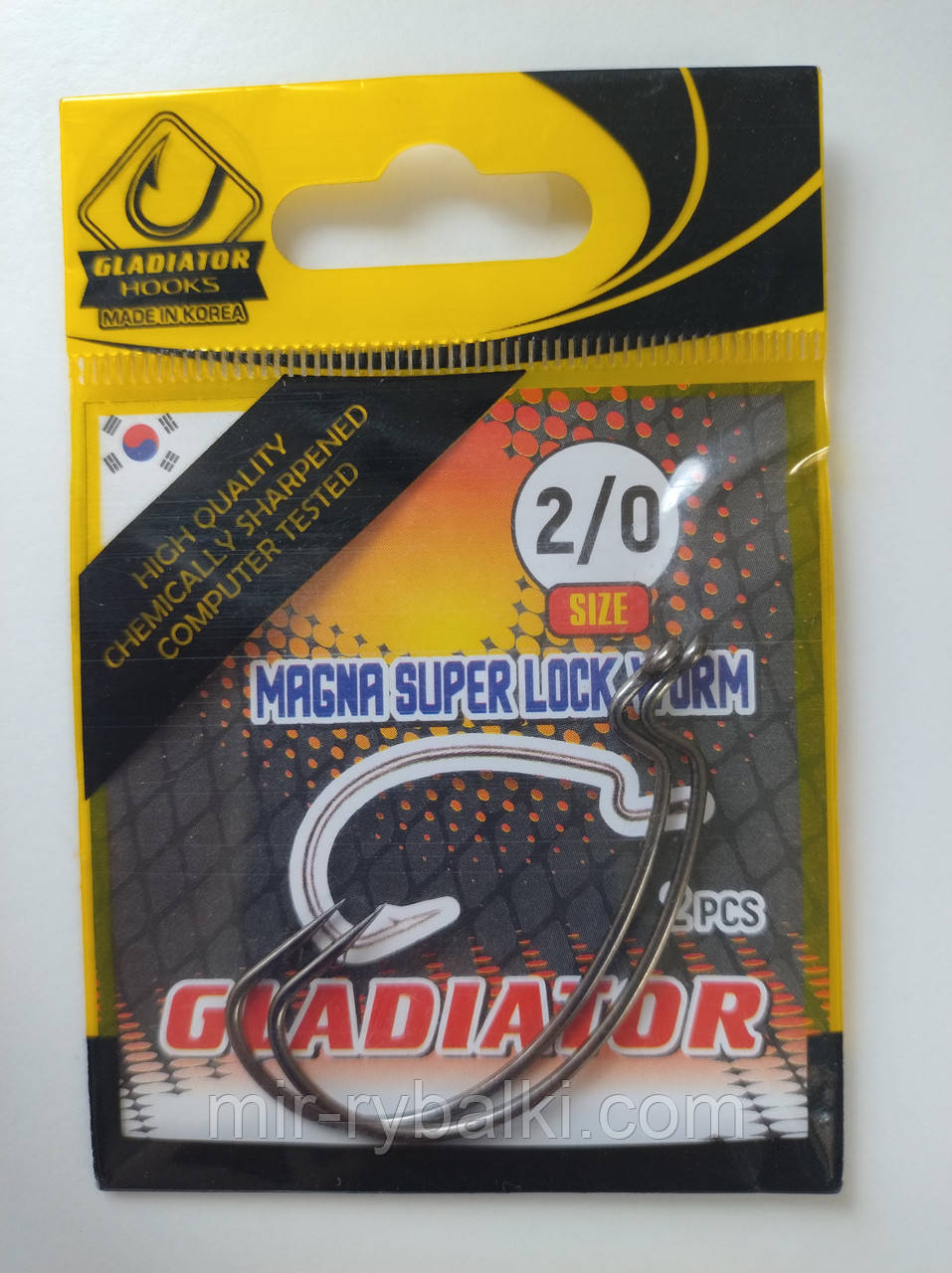 Гачки Gladiator Magna Super Lock Worm №2/0 - 2 шт., фото 1