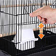 Металева клітка Bird Cage для невеликих папуг і канарок із підставкою й аксесуарами, фото 8