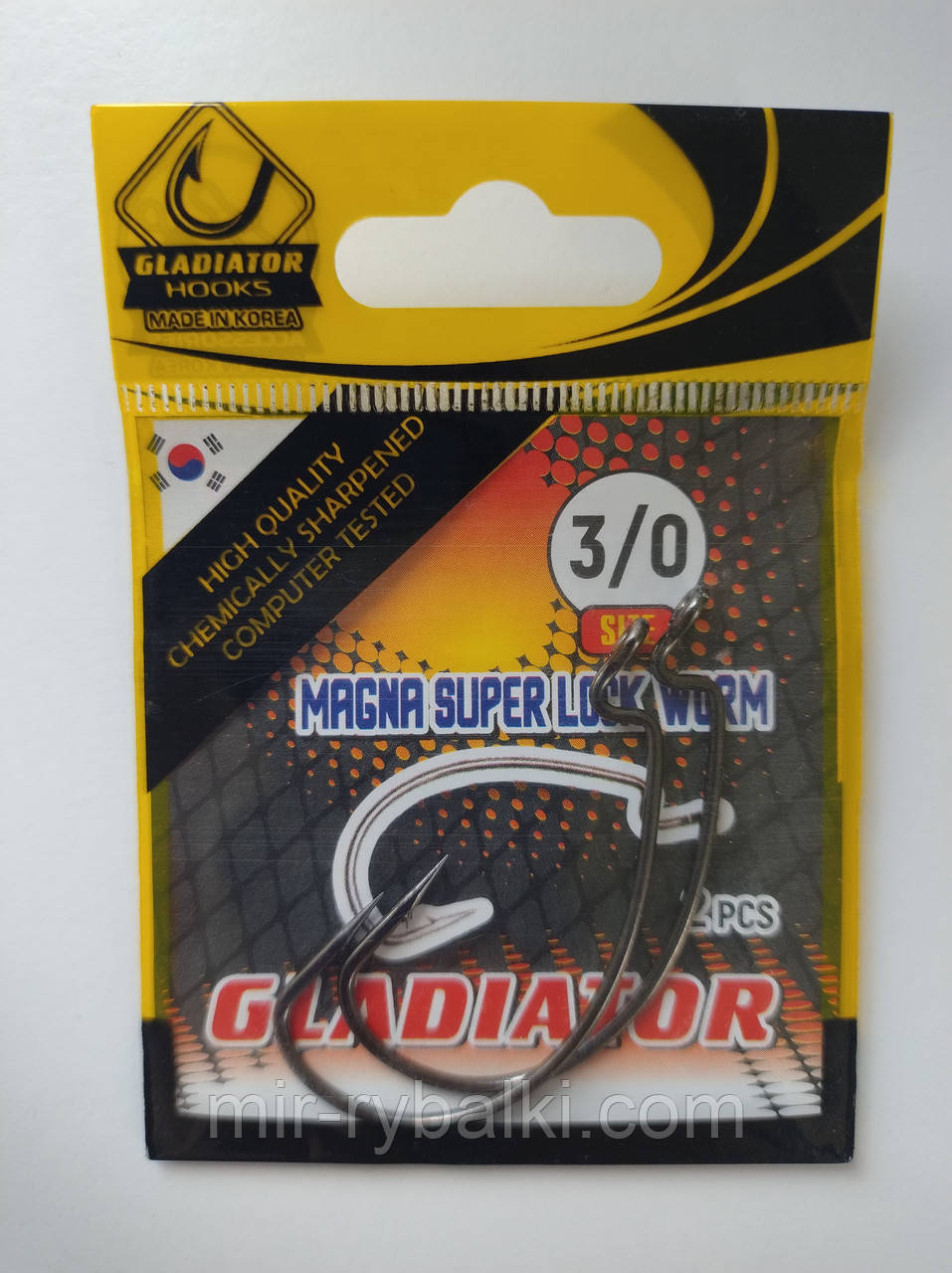 Гачки Gladiator Magna Super Lock Worm №3/0 - 2 шт.
