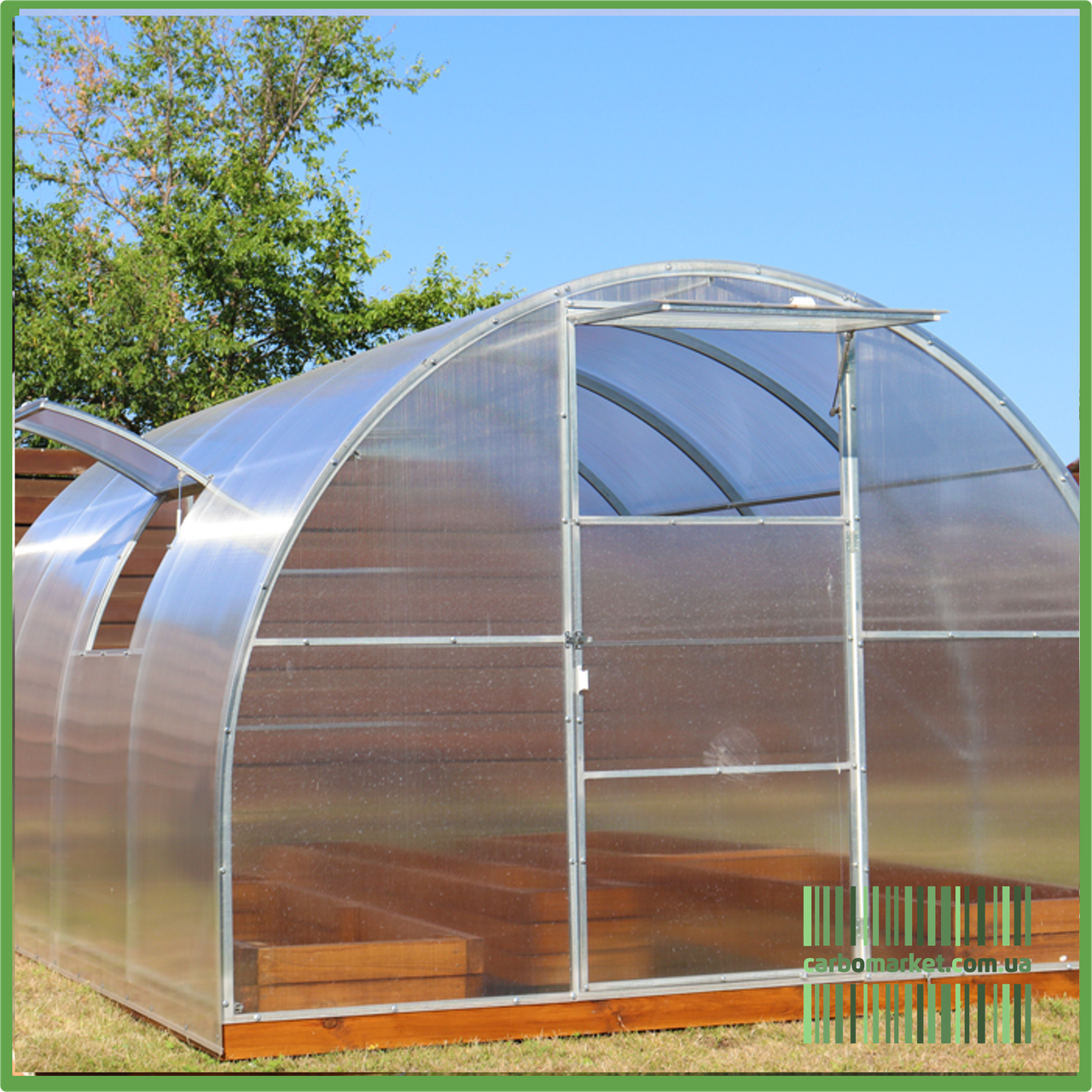 Теплиця "Дніпро-3" 3х4 м / профільна труба 20Х20 мм / стільниковий полікарбонат 4 мм Standard, фото 1