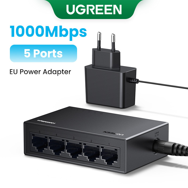 Мережевий 5-портовий комутатор RJ45 (розгалужувач) Ugreen CM833 - 1 Гбіт/с (35492), фото 1